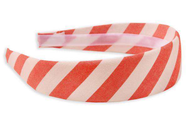 Red & White Oxford Stripe Headband by High Cotton - Country Club Prep