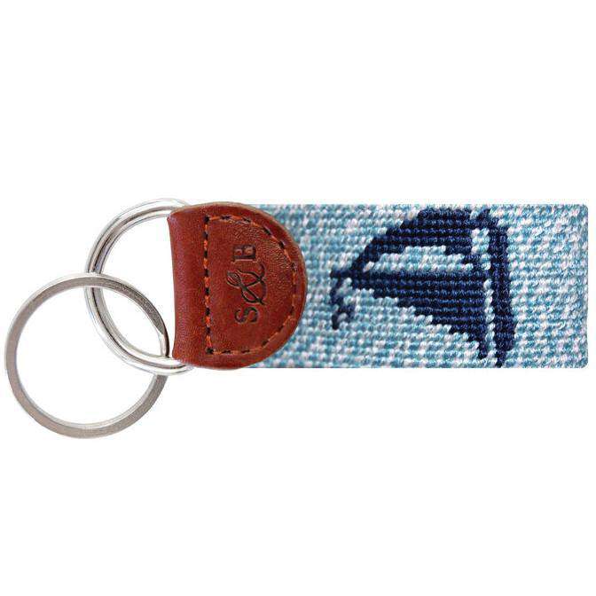 Heathered Sailboat Needlepoint Key Fob by Smathers & Branson - Country Club Prep