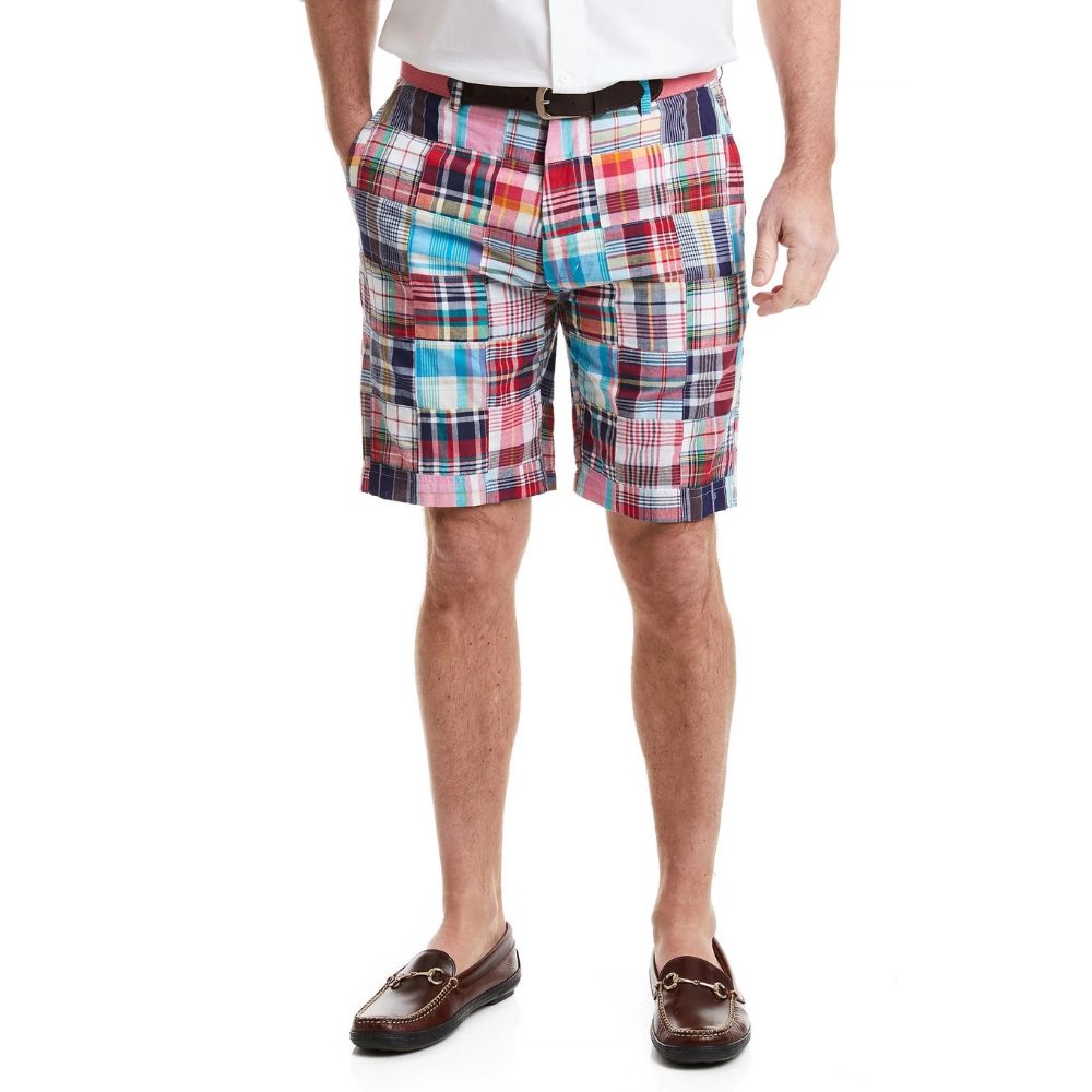 Cisco Short in Hingham Patch Madras by Castaway Clothing - Country Club Prep