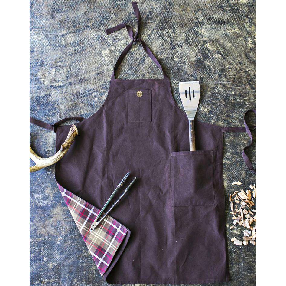 Waxed Canvas Men's Grilling Apron by Heirloomed Collection - Country Club Prep