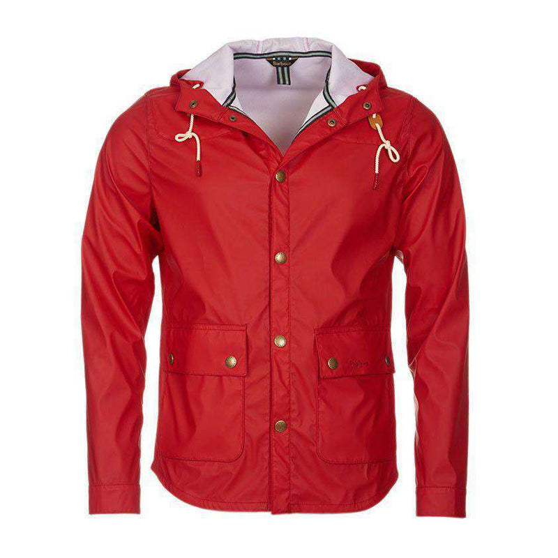 Hooded Slim Reelin Jacket in Red by Barbour - Country Club Prep