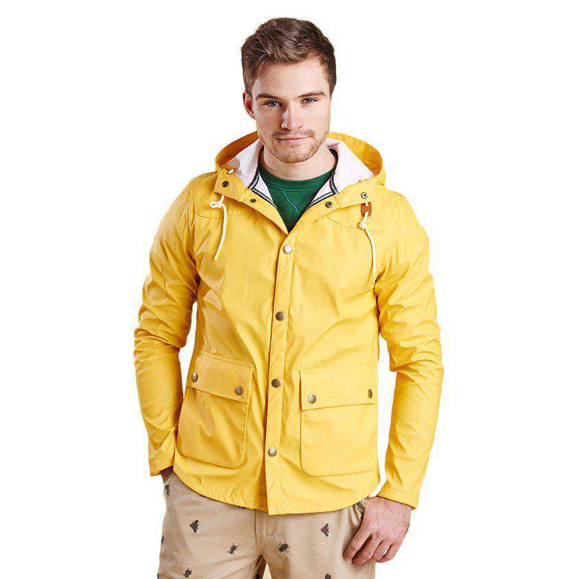 Hooded Slim Reelin Jacket in Yellow by Barbour - Country Club Prep