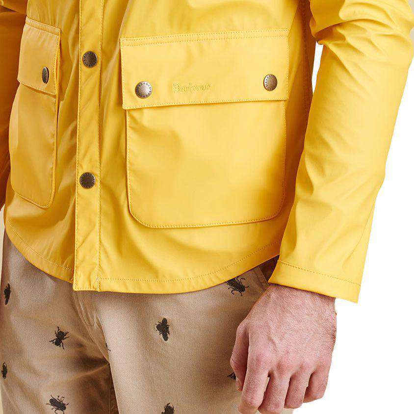 Barbour Hooded Slim Reelin Jacket in Yellow – Country Club Prep