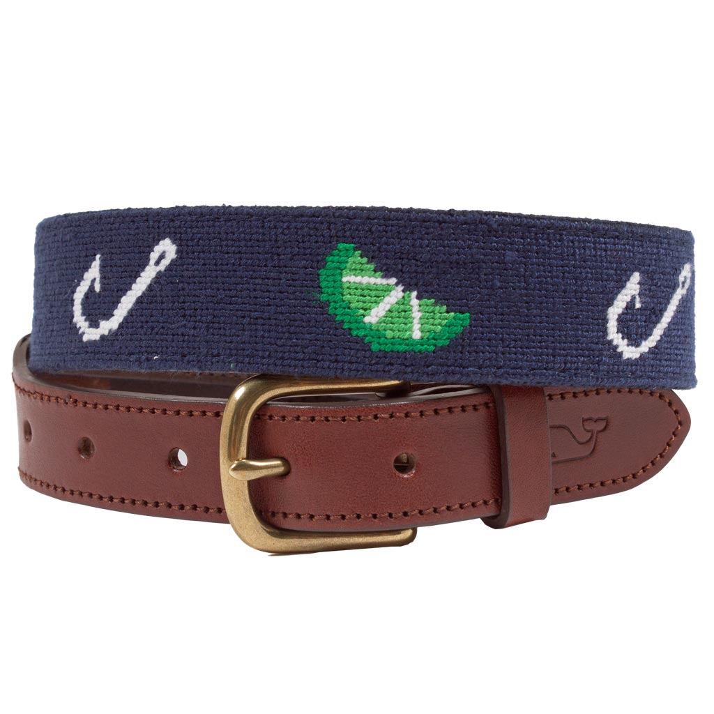 Hook & Slice Needlepoint Belt by Vineyard Vines - Country Club Prep