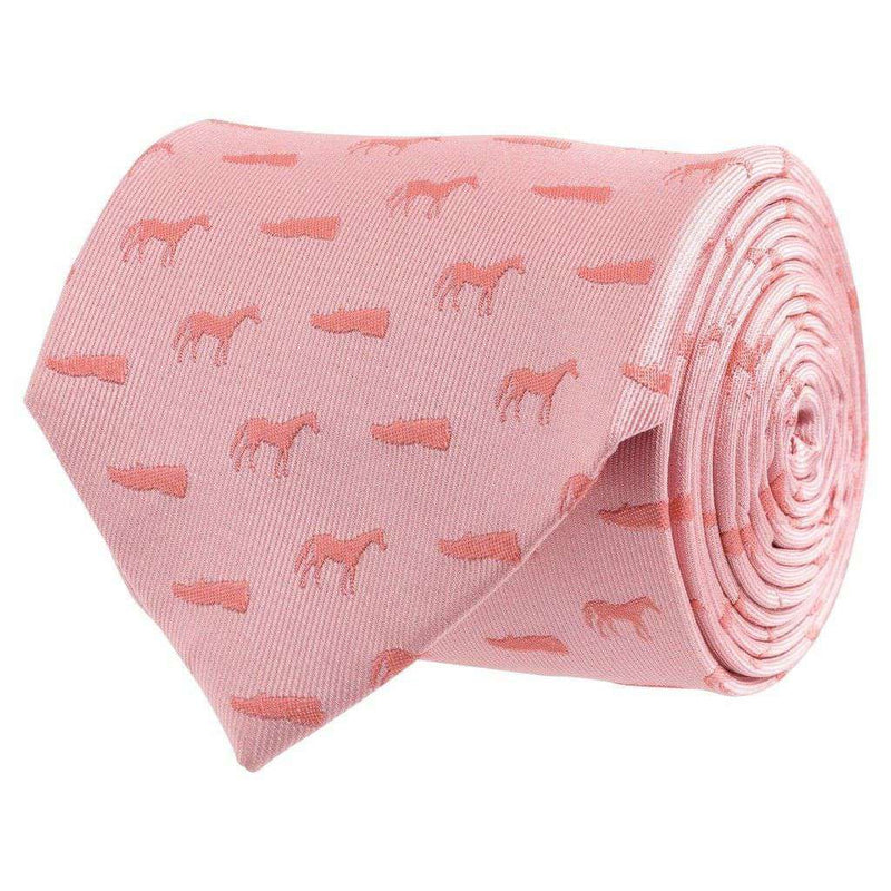 Horseshoe Tie in Pink by Southern Proper - Country Club Prep