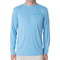 Pink Fish Performance Shirt in Blue by Coast - Country Club Prep