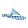Striped Georgica Jelly Sandal in French Blue & White by Jack Rogers - Country Club Prep