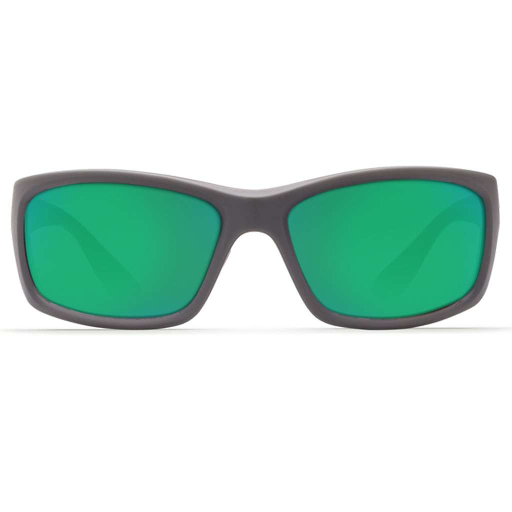 Jose Sunglasses in Matte Gray with Green Mirror Polarized Glass Lenses by Costa del Mar - Country Club Prep