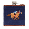 Jockey Silk & Racehorse Needlepoint Flask by Smathers & Branson - Country Club Prep
