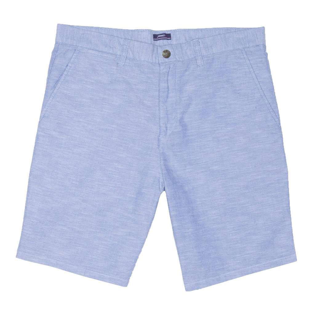 Merritt Chambray Oxford Shorts in French Blue by Johnnie-O - Country Club Prep