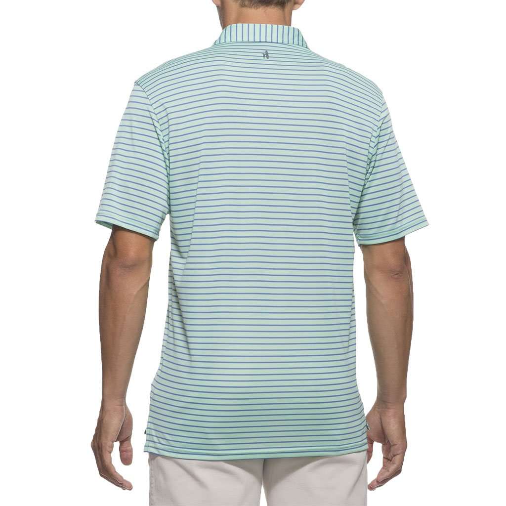 Myers Striped Prep-Formance Polo in Greenie by Johnnie-O - Country Club Prep