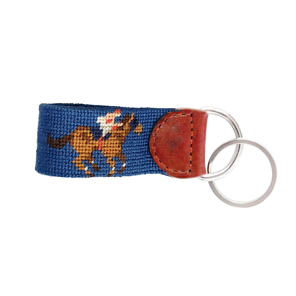 Mint Julep & Race Horse Needlepoint Key Fob by Smathers & Branson - Country Club Prep