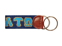 Alpha Tau Omega Needlepoint Key Fob in Navy by Smathers & Branson - Country Club Prep