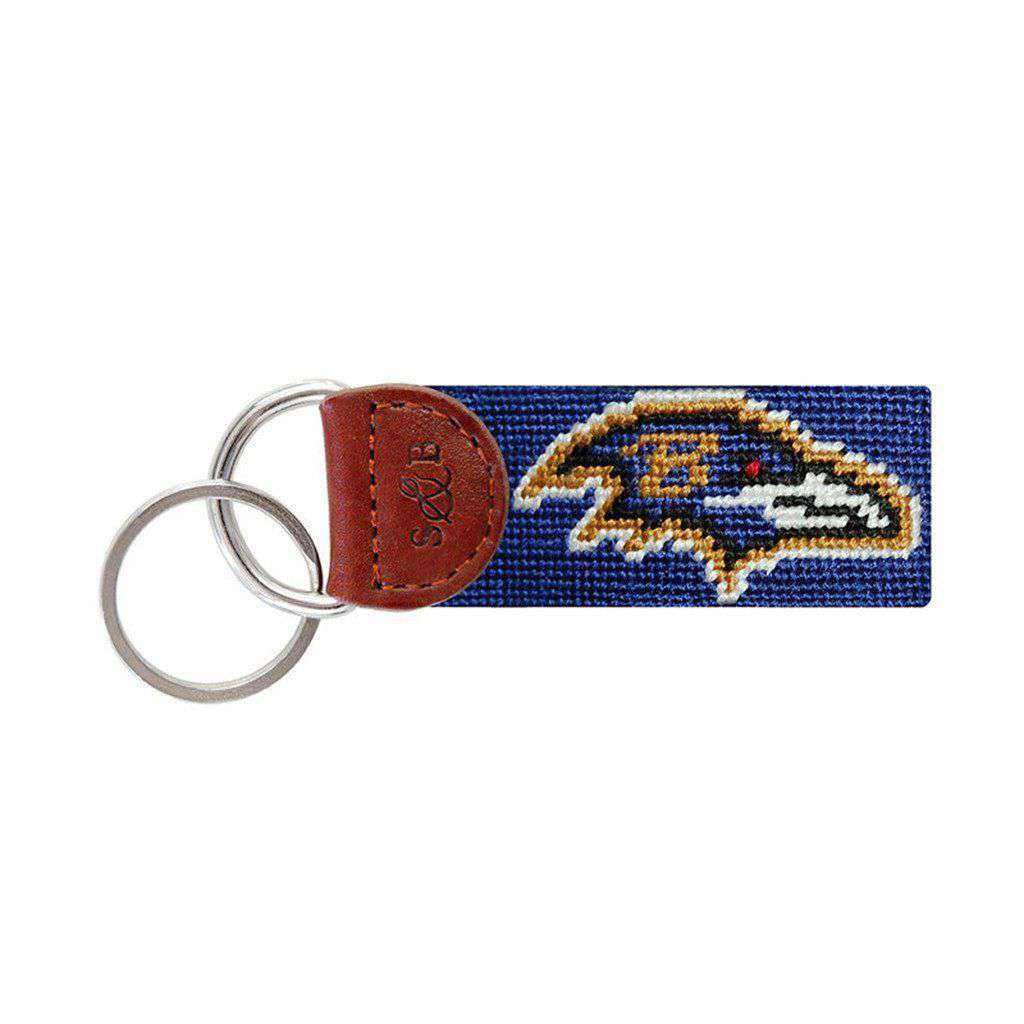 Baltimore Ravens Needlepoint Key Fob by Smathers & Branson - Country Club Prep