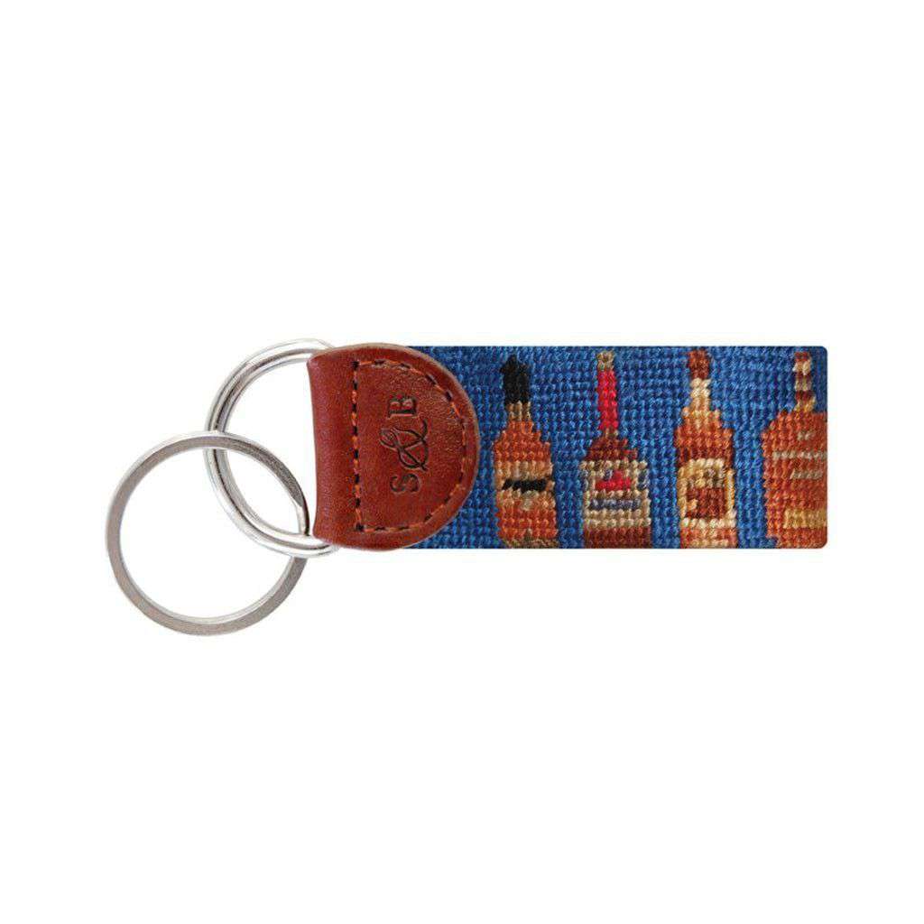 Bourbon Needlepoint Key Fob in Blue by Smathers & Branson - Country Club Prep