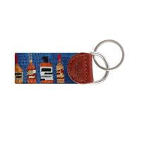 Bourbon Needlepoint Key Fob in Blue by Smathers & Branson - Country Club Prep