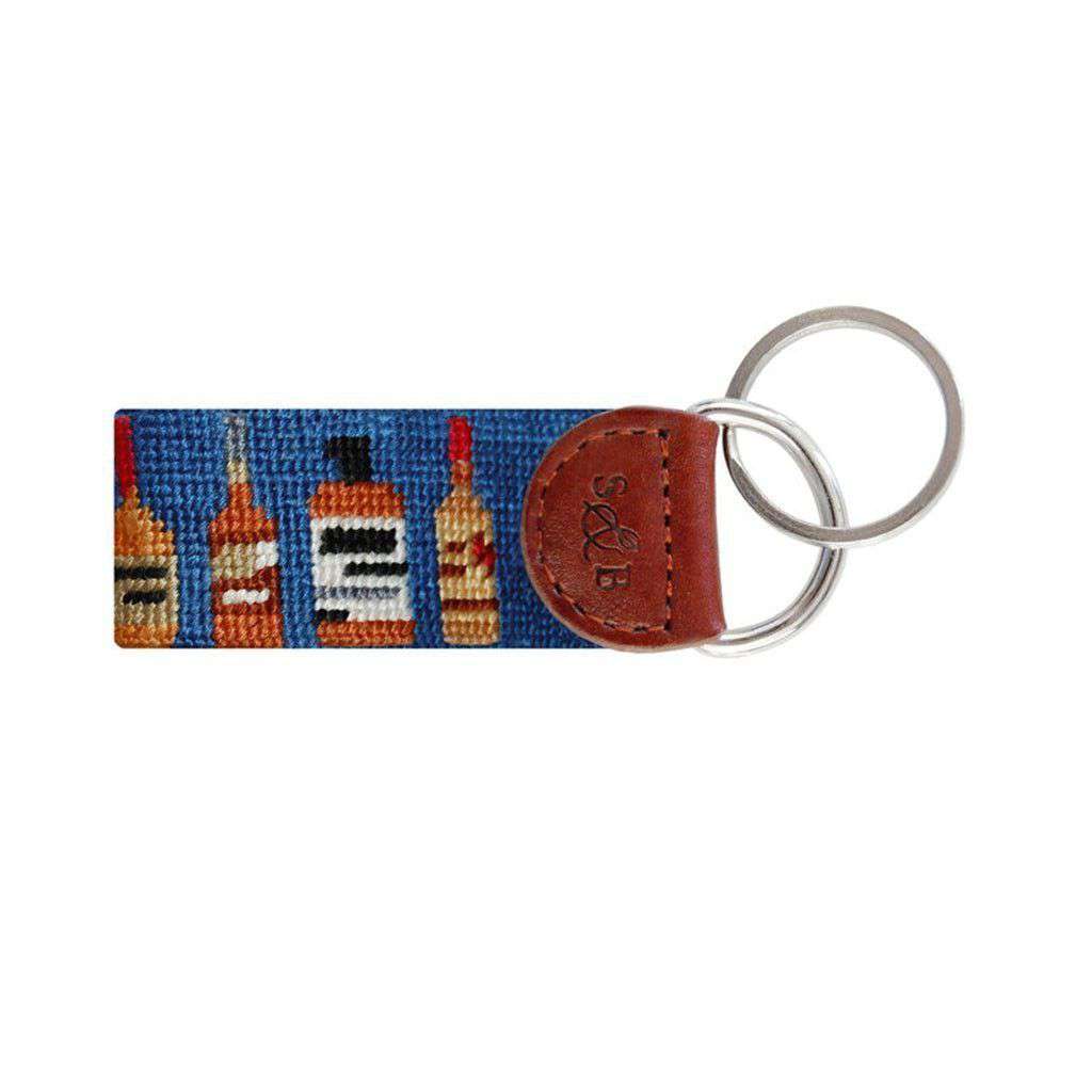 Bourbon Needlepoint Key Fob in Blue by Smathers & Branson - Country Club Prep