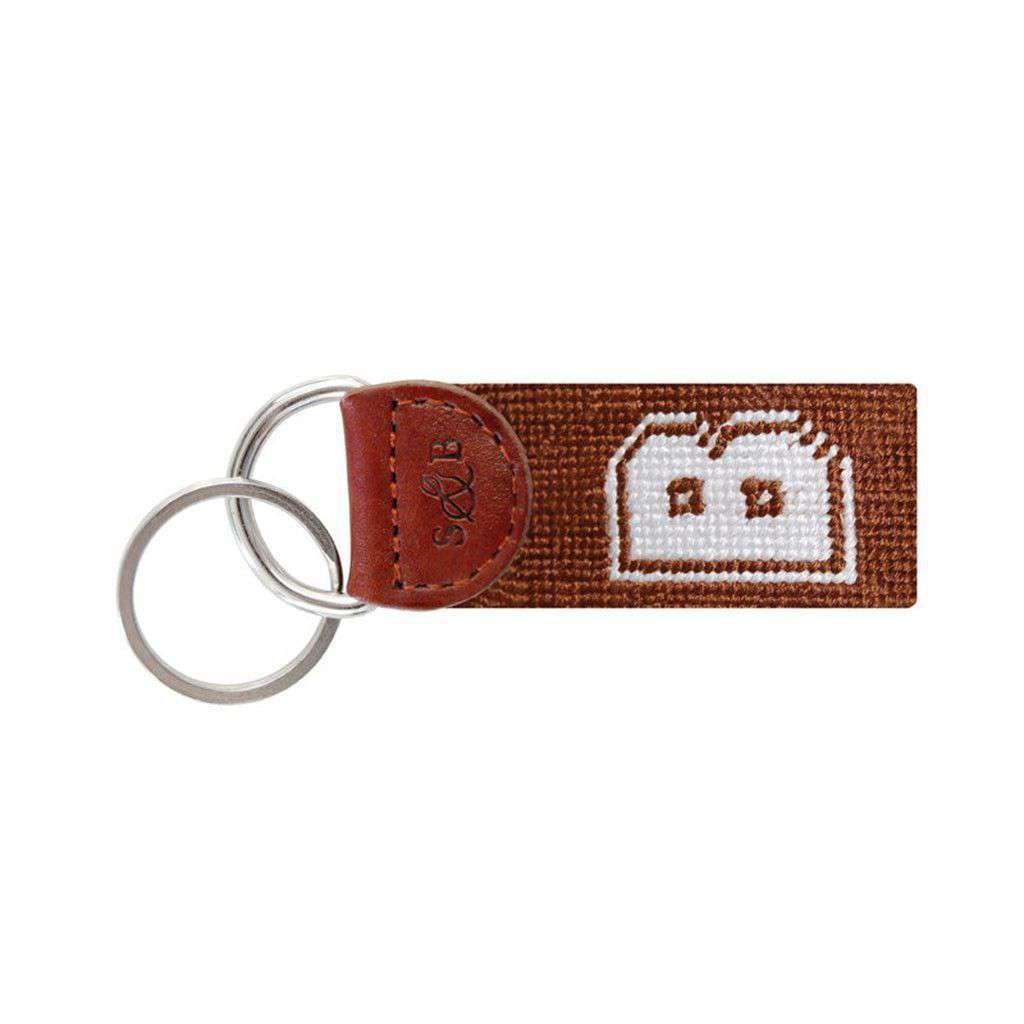 Brown Needlepoint Key Fob in Brown by Smathers & Branson - Country Club Prep