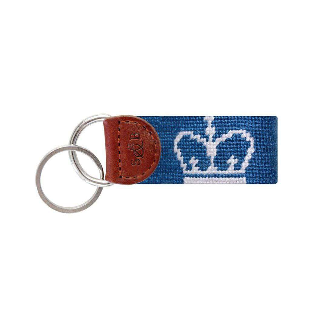 Columbia University Needlepoint Key Fob in Blue by Smathers & Branson - Country Club Prep