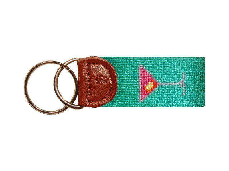 Cosmo Needlepoint Key Fob in Mint by Smathers & Branson - Country Club Prep