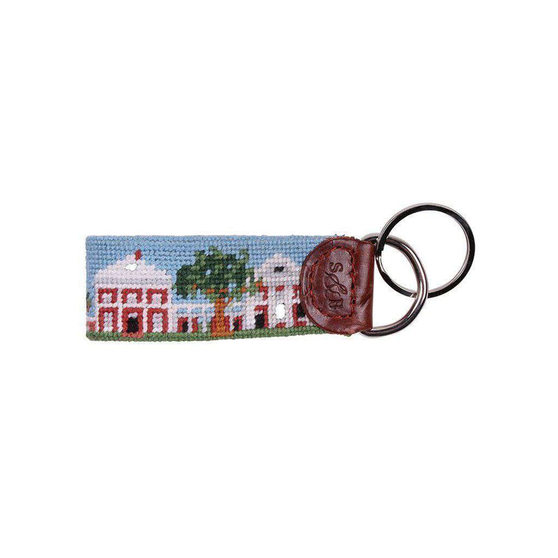 Mahjong Rose Needlepoint Key Fob