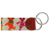 Dancing Bears Needlepoint Key Fob in Oatmeal by Smathers & Branson - Country Club Prep