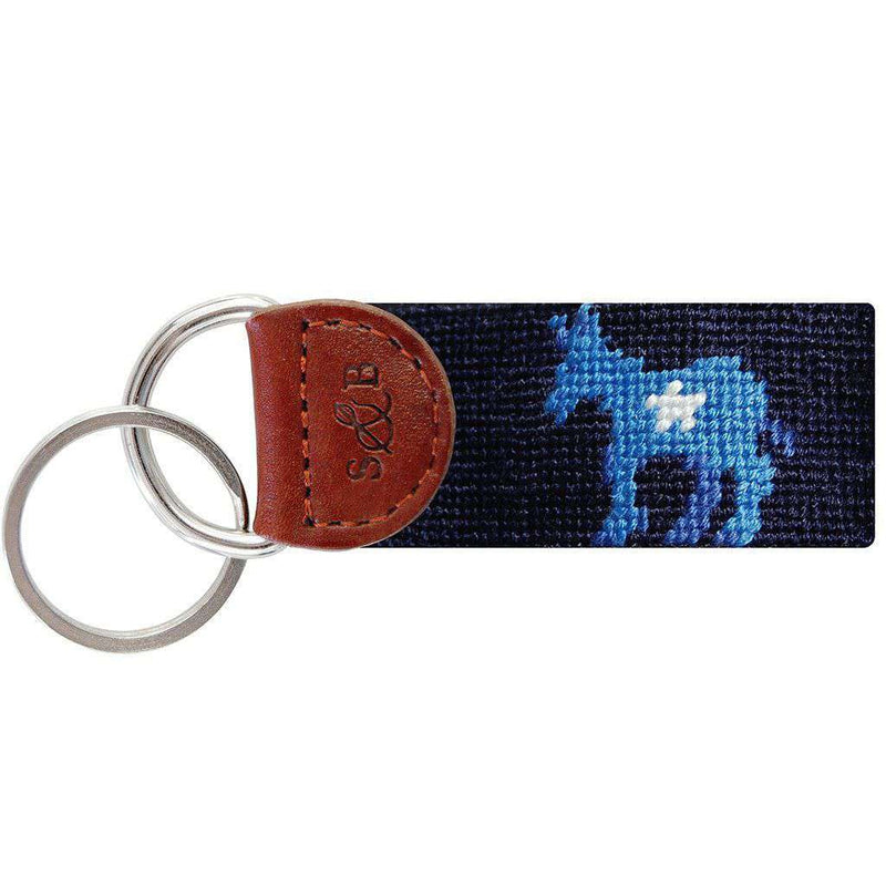Democrat Needlepoint Key Fob in Navy Blue by Smathers & Branson - Country Club Prep
