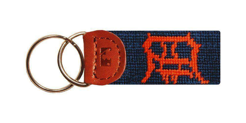 Detroit Tigers Needlepoint Key Fob in Navy by Smathers & Branson - Country Club Prep