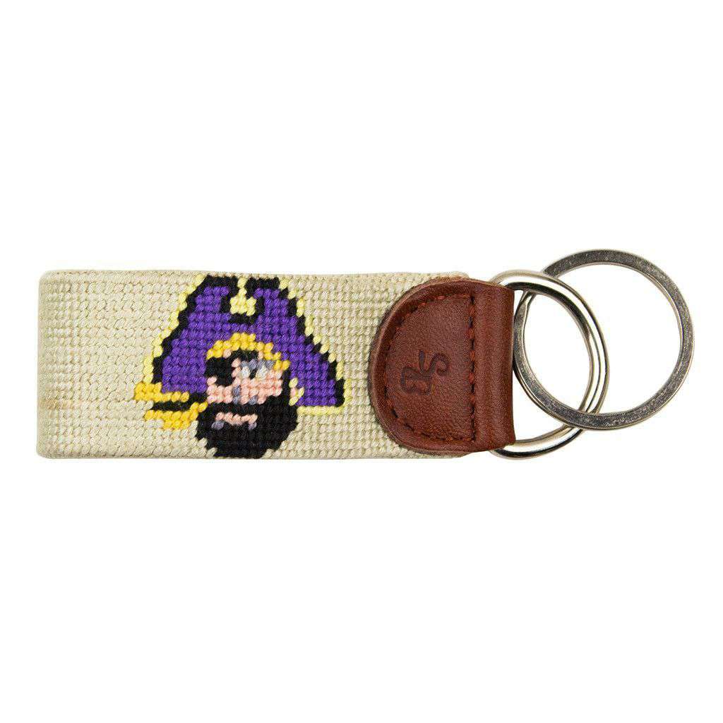 East Carolina Needlepoint Key Fob in Khaki by Smathers & Branson - Country Club Prep