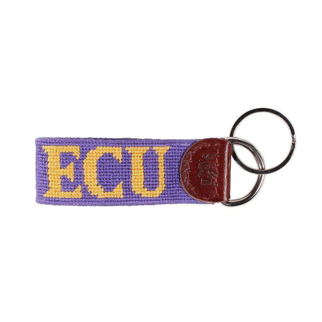 East Carolina Needlepoint Key Fob in Purple by Smathers & Branson - Country Club Prep