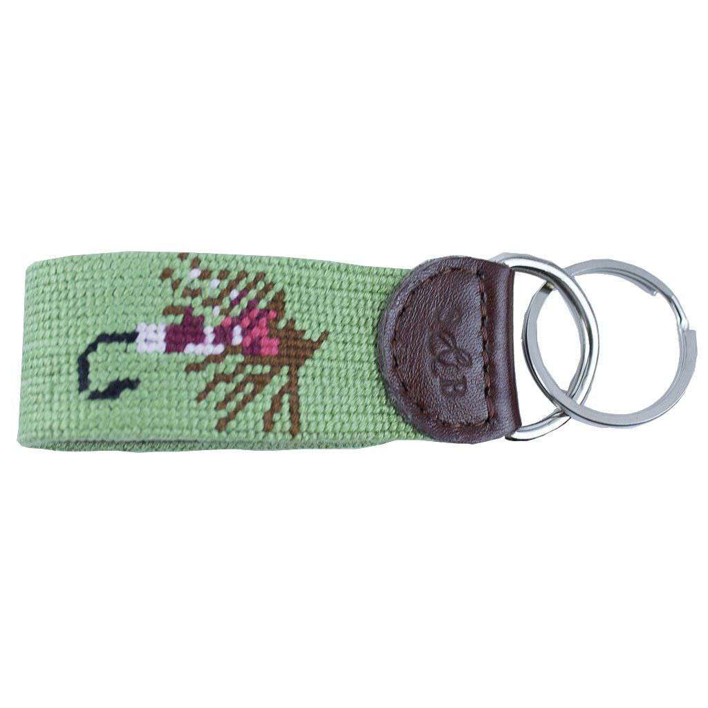 Fishing Fly Needlepoint Key Fob in Green by Smathers & Branson - Country Club Prep