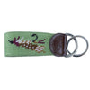 Fishing Fly Needlepoint Key Fob in Green by Smathers & Branson - Country Club Prep