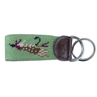 Fishing Fly Needlepoint Key Fob in Green by Smathers & Branson - Country Club Prep