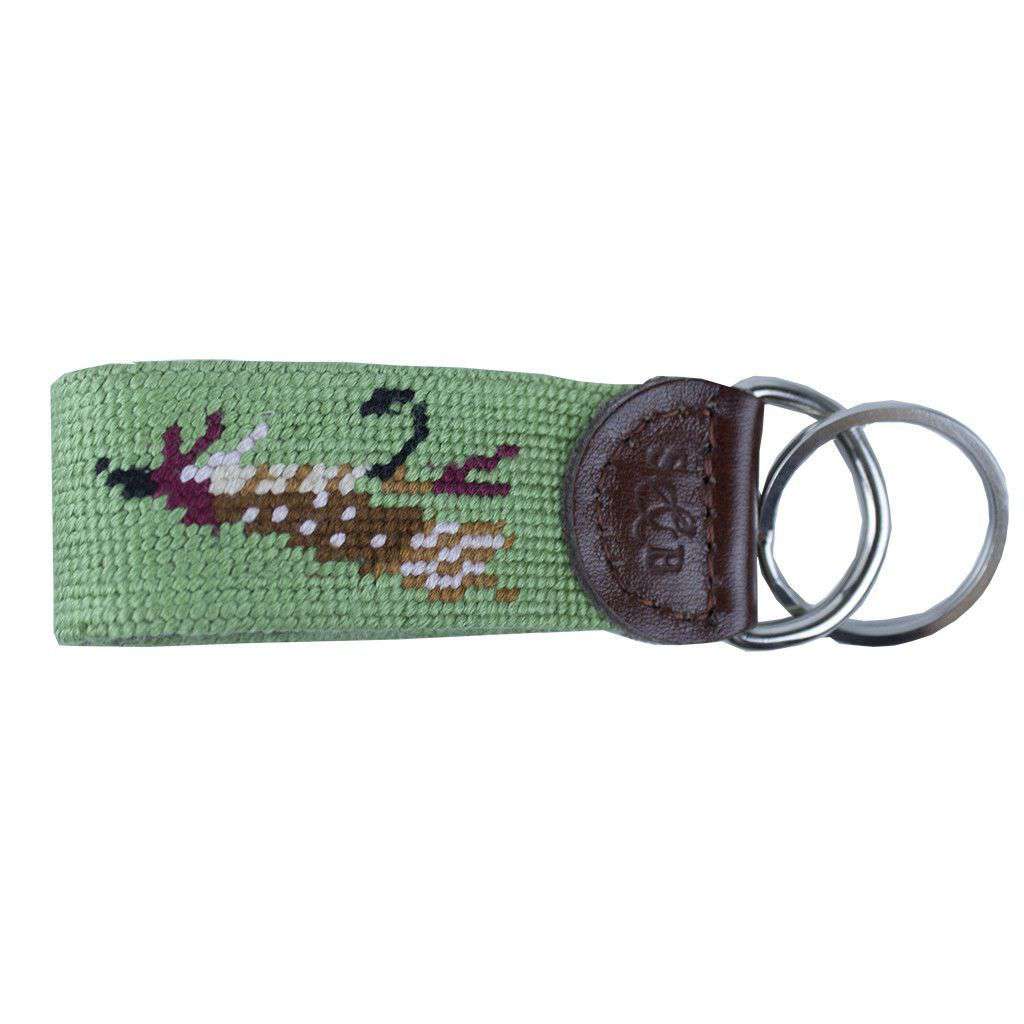 Fishing Fly Needlepoint Key Fob in Green by Smathers & Branson - Country Club Prep