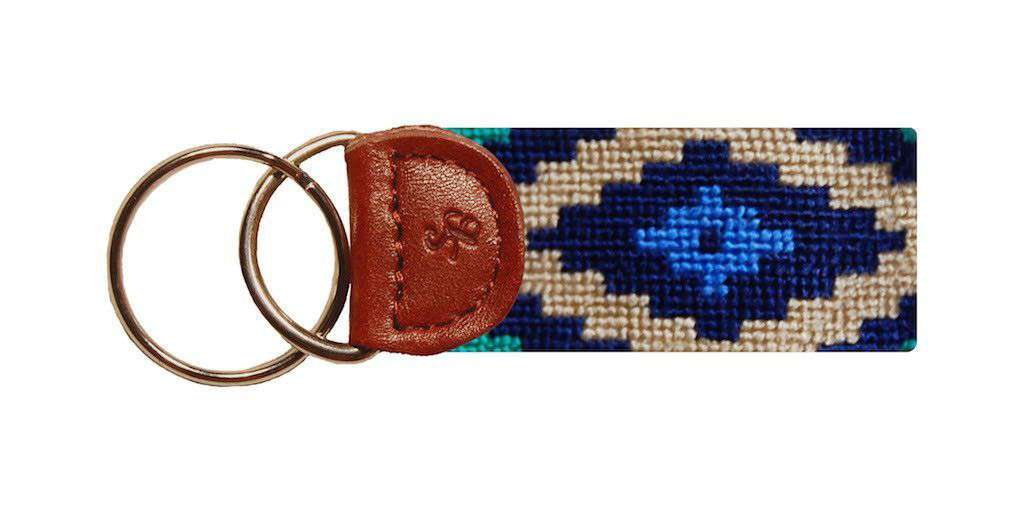 Gaucho Needlepoint Key Fob in Dark Khaki by Smathers & Branson - Country Club Prep