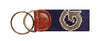 Georgetown University Needlepoint Key Fob in Navy by Smathers & Branson - Country Club Prep