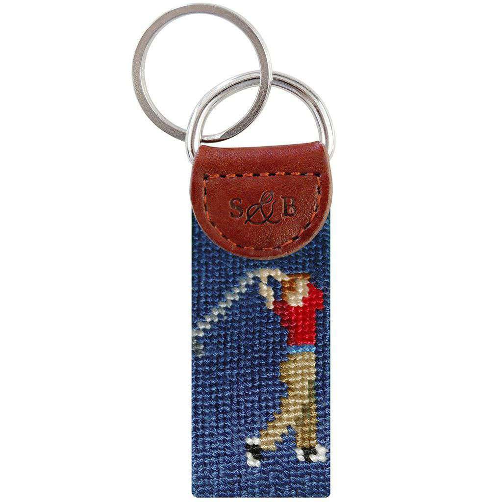 Golfer Key Fob in Navy by Smathers & Branson - Country Club Prep