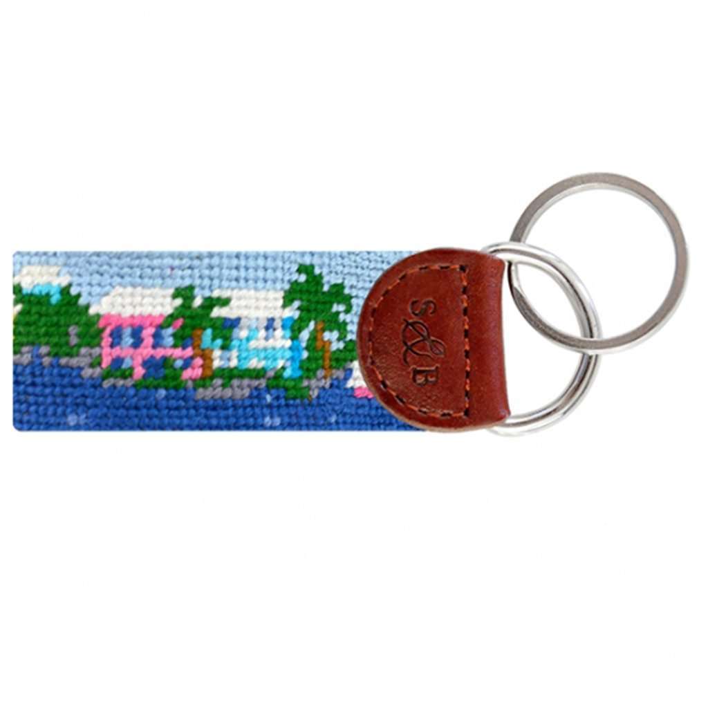 Island Time Needlepoint Key Fob by Smathers & Branson - Country Club Prep