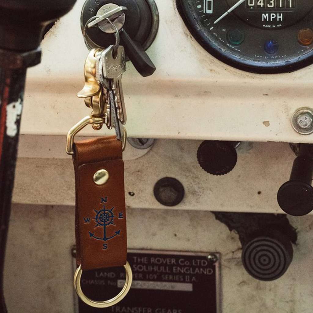 Keys to Adventure Key Fob in Navy by Kiel James Patrick - Country Club Prep