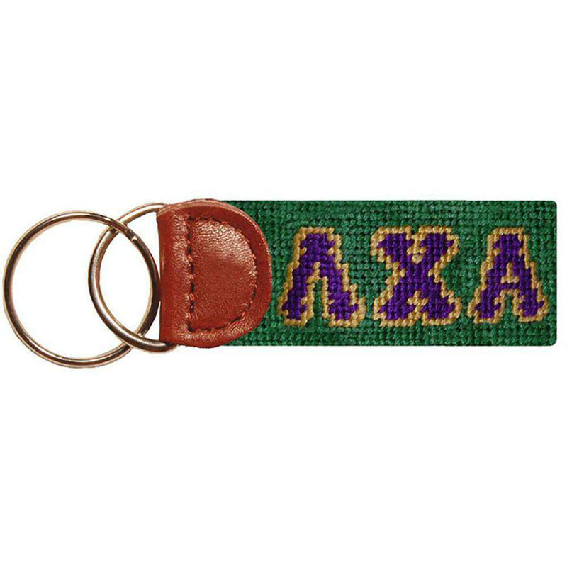 Lambda Chi Alpha Needlepoint Key Fob in Green by Smathers & Branson - Country Club Prep