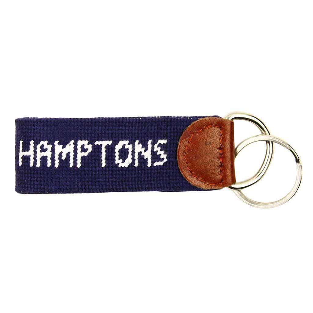 Limited Edition South Hampton-American Flag Needlepoint Key Fob in Navy by Smathers & Branson - Country Club Prep