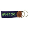 Limited Edition South Hampton-Beach Chair Needlepoint Key Fob in Navy by Smathers & Branson - Country Club Prep