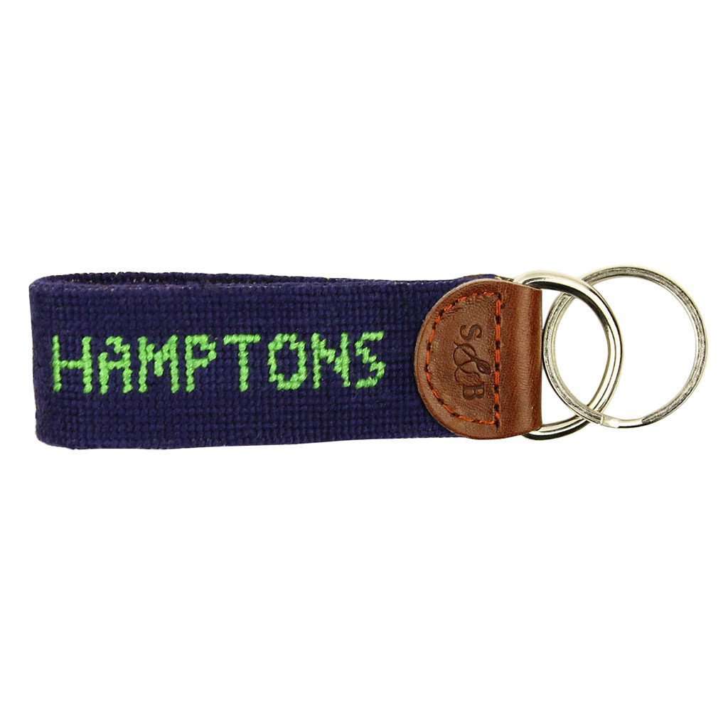 Limited Edition South Hampton-Beach Chair Needlepoint Key Fob in Navy by Smathers & Branson - Country Club Prep