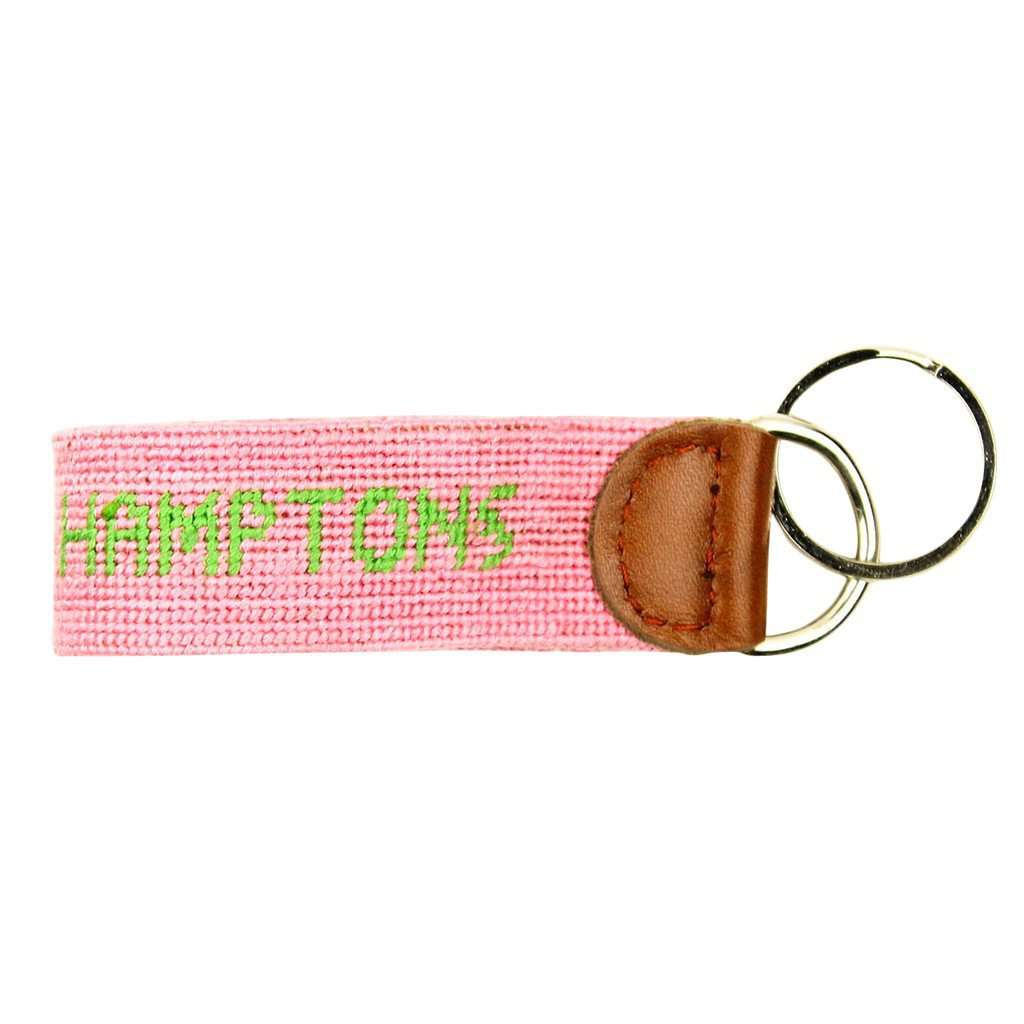 Limited Edition South Hampton-Beach Chair Needlepoint Key Fob in Pink by Smathers & Branson - Country Club Prep