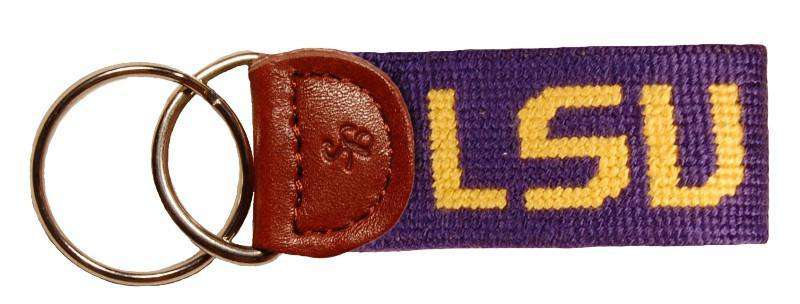 Louisiana State University Needlepoint Key Fob by Smathers & Branson - Country Club Prep