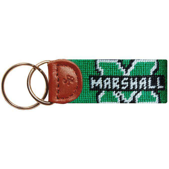 Marshall Needlepoint Key Fob in Green by Smathers & Branson - Country Club Prep