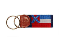 Mississippi Flag Needlepoint Key Fob by Smathers & Branson - Country Club Prep