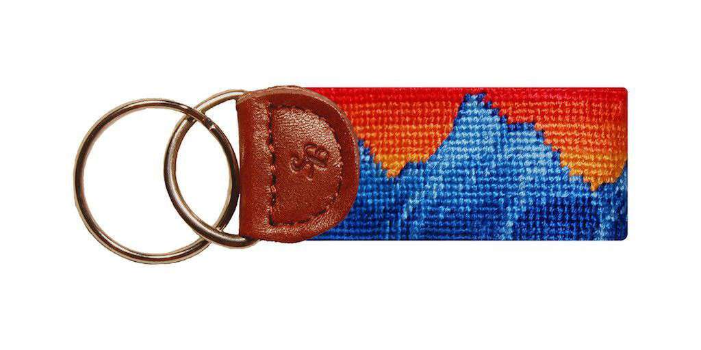 Mountain Sunset Needlepoint Key Fob in Mutli by Smathers & Branson - Country Club Prep