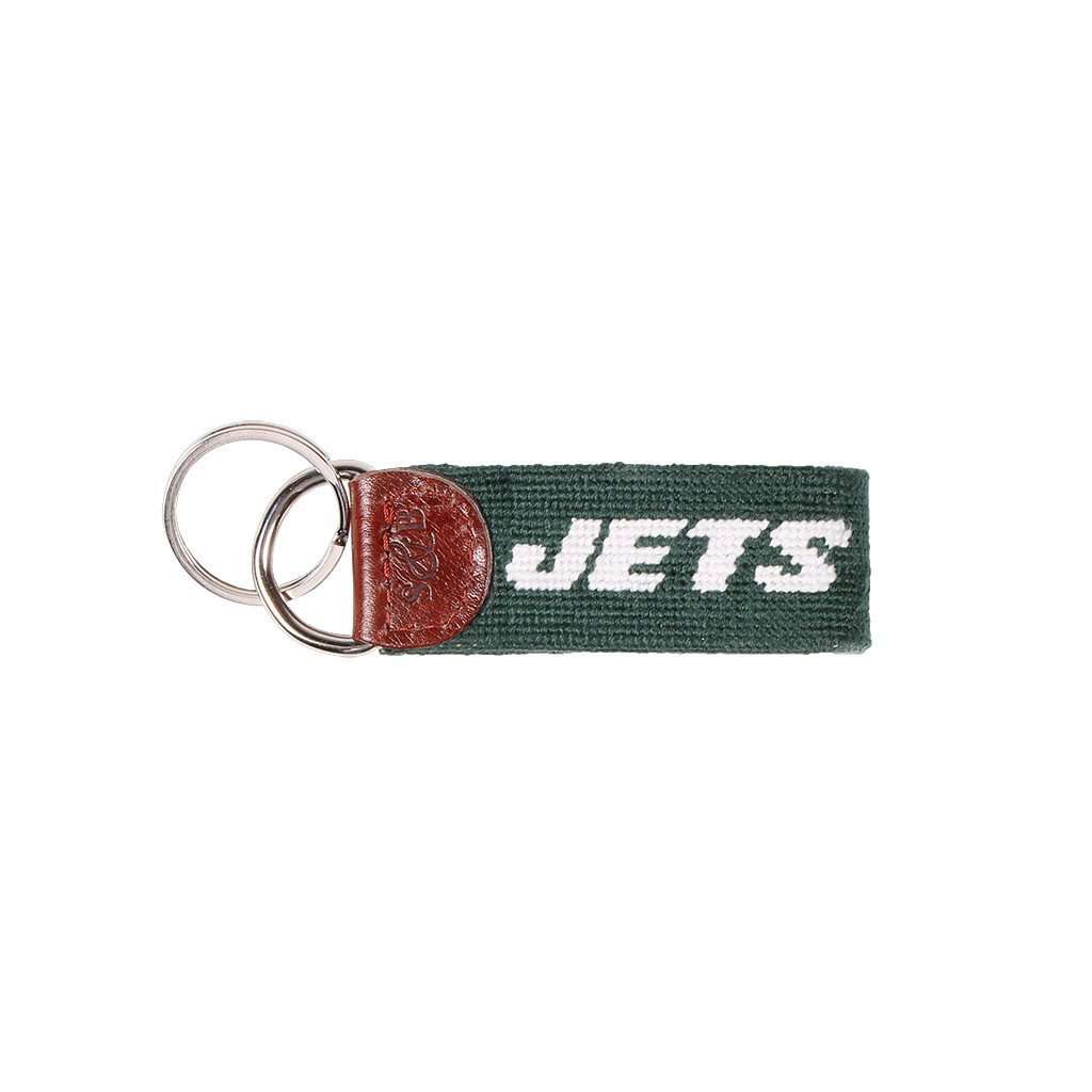 New York Jets Needlepoint Key Fob by Smathers & Branson - Country Club Prep
