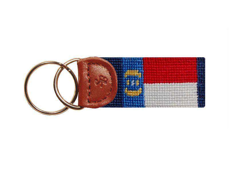 North Carolina Flag Needlepoint Key Fob by Smathers & Branson - Country Club Prep